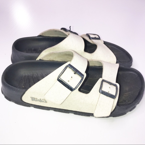 Birkenstock Shoes - Birkenstock Birki’s Blue White Rubber Sandals 10